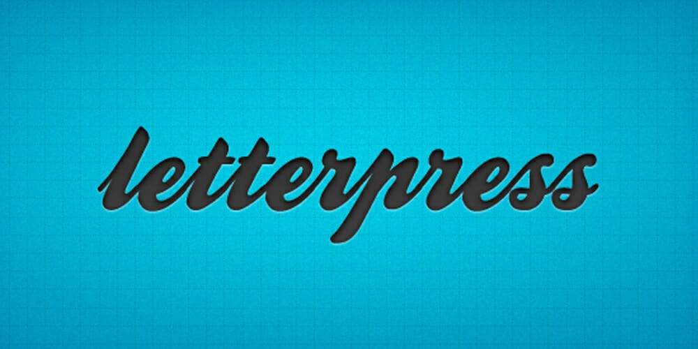 Latest Free Photoshop Text Styles & Effects 208 Letterpress Photoshop Layer Style