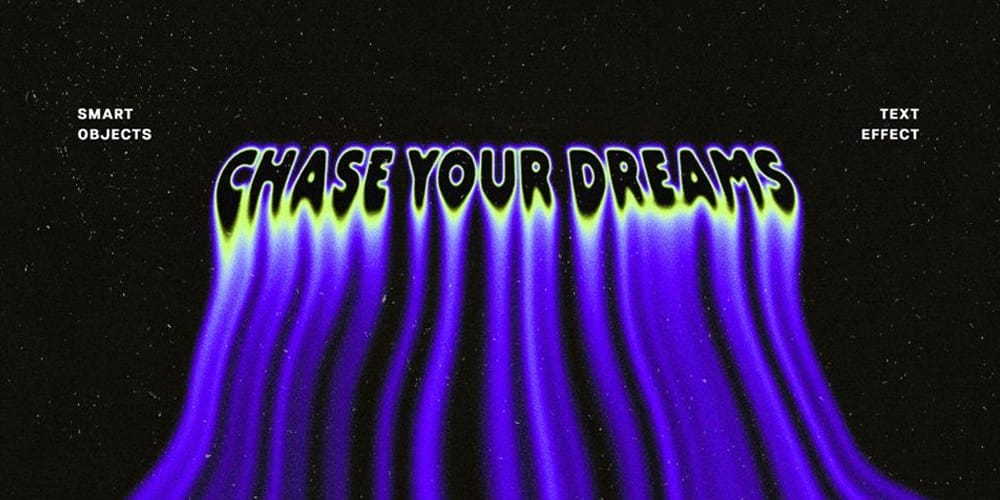 Latest Free Photoshop Text Styles & Effects 37 Liquid Melting Illusion Text Effect