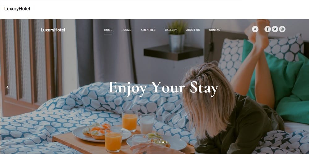Best Free Web Templates 2023 250 Luxury Hotel HTML template