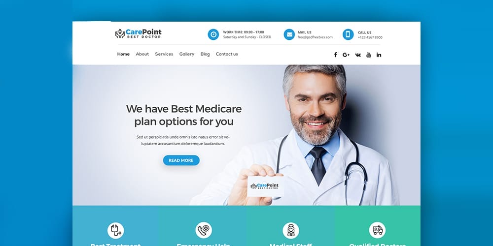 Best Free Web Templates 2023 344 Medical Hospital Web Template PSD
