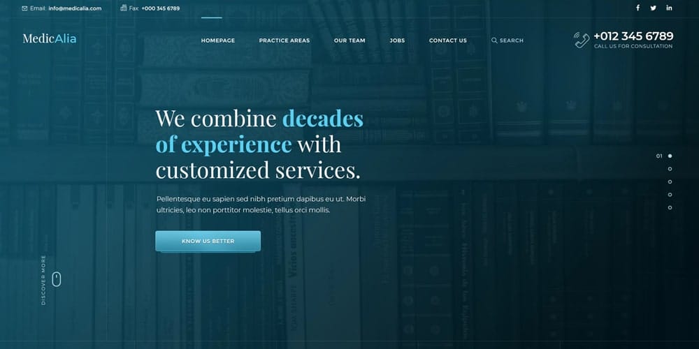 Best Free Web Templates 2023 347 Medicalia Law Web Template PSD