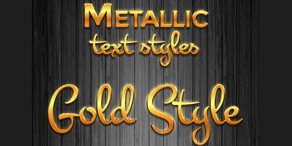 Latest Free Photoshop Text Styles & Effects 228 Metallic Layer Text Styles PSD