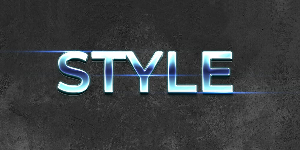 Latest Free Photoshop Text Styles & Effects 203 Metallic Text Effect