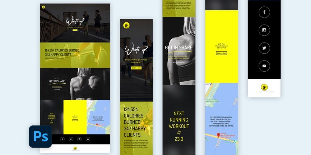 Best Free Web Templates 2023 335 Min Workout Website Template