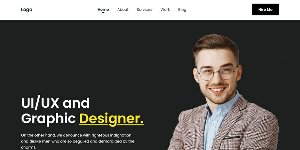 Minimal Personal Portfolio HTML Template