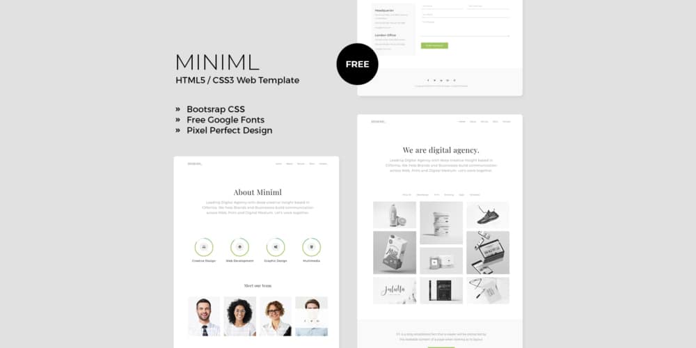 Best Free Web Templates 2023 249 Minimal Portfolio Html CSS Template