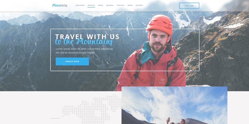 Mountains Landing Page Template