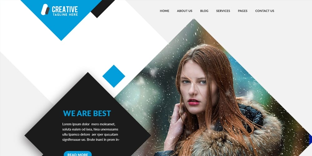 Multipurpose Portfolio Website Template PSD