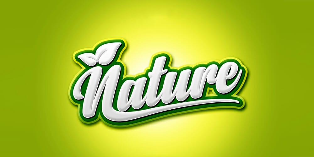 Latest Free Photoshop Text Styles & Effects 90 Nature 3D Photoshop Text Effect