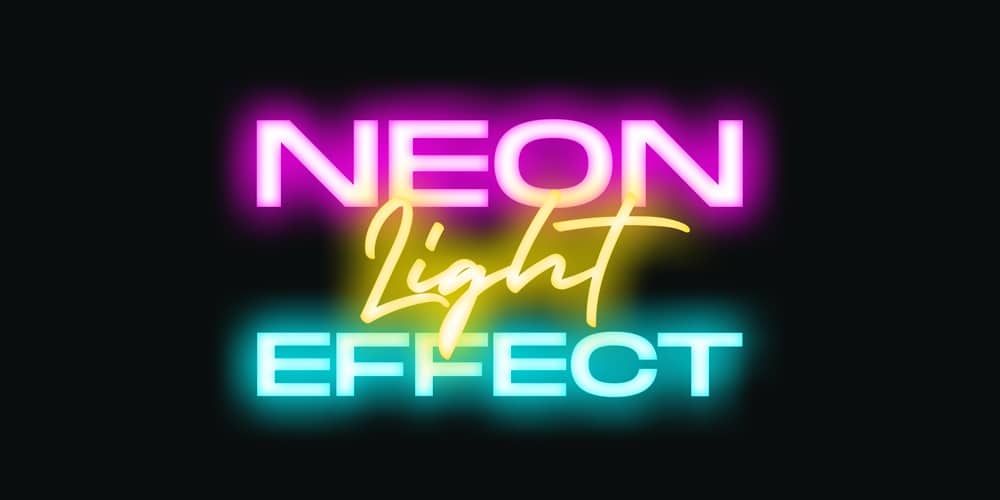 Neon Light Text Effect Photoshop Action