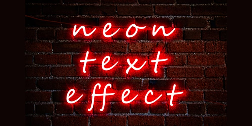Latest Free Photoshop Text Styles & Effects 188 Neon Text Effect PSD