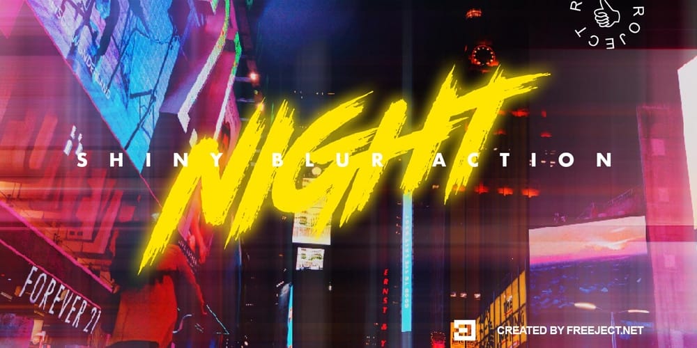 Latest Free Photoshop Actions 249 Night Shiny Blur Photoshop Action