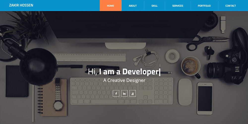 Best Free Web Templates 2023 274 One Page Portfolio Template