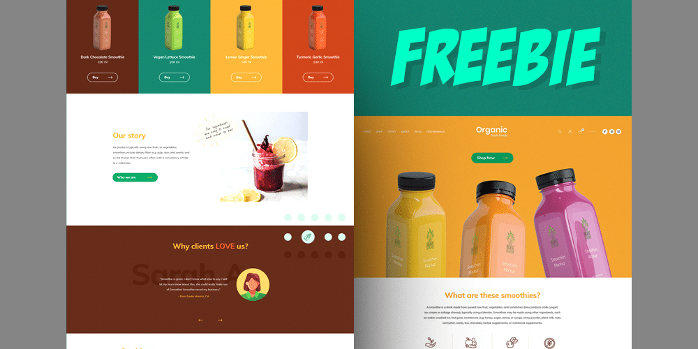 Best Free Web Templates 2023 317 Organic Fresh Foods Design Web Template