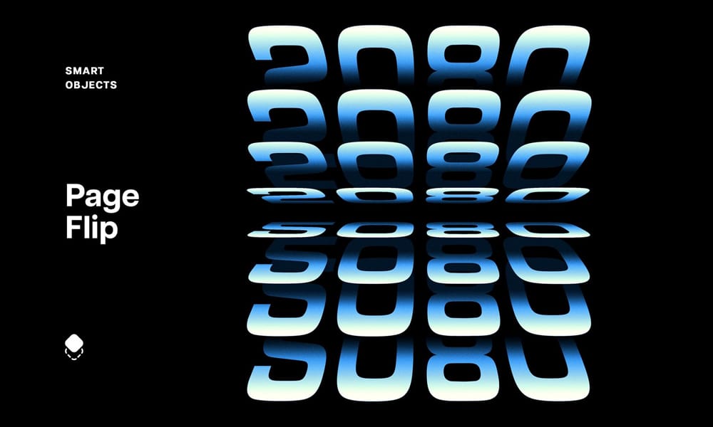 Latest Free Photoshop Text Styles & Effects 19 Page Flip Text Effect PSD