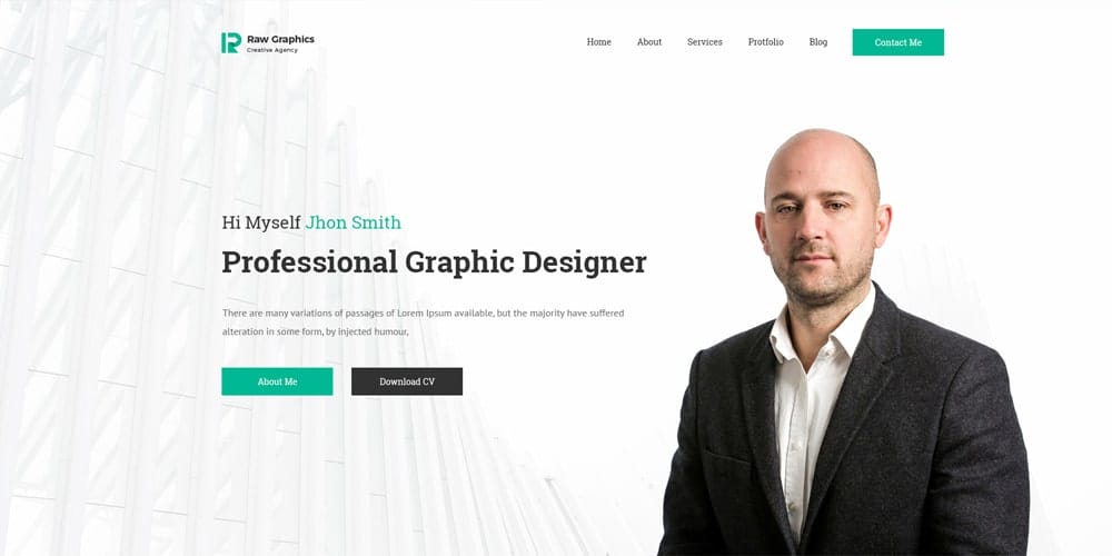 Best Free Web Templates 2023 20 Personal Portfolio Web Template PSD