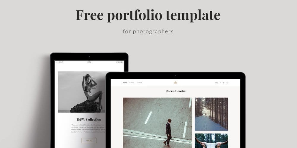 Portfolio Template PSD for Photographers