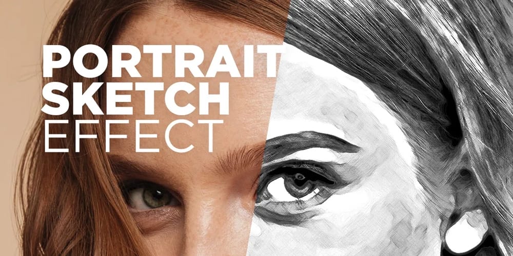 Latest Free Photoshop Actions 101 Portrait Sketch Effect