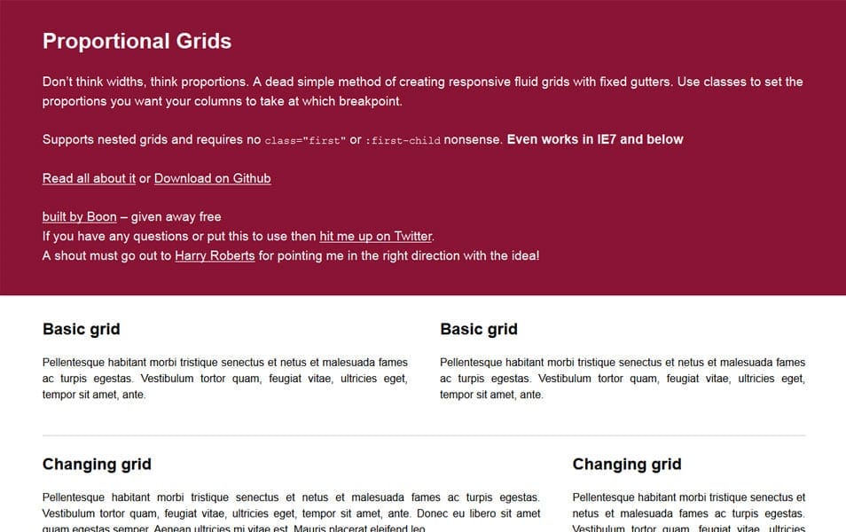 Proportional Grids