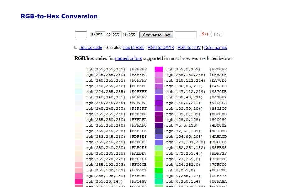 Converters and Calculators for Responsive Design, Color, Typography, Grid, Pixel Density 6 RGB-to-Hex Conversion
