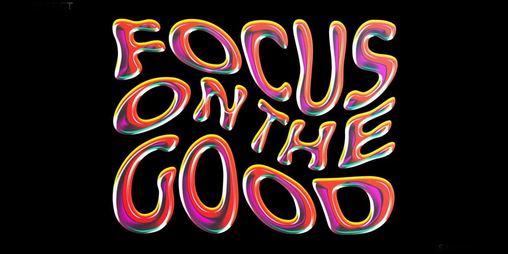 Latest Free Photoshop Text Styles & Effects 20 Rainbow Chrome Logo Effect PSD