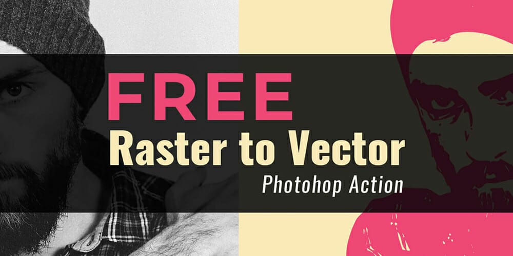 Latest Free Photoshop Actions 202 Raster to Vector Action