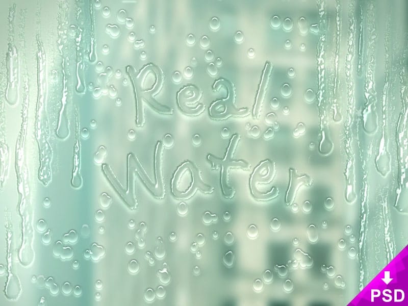 Latest Free Photoshop Text Styles & Effects 270 Real Water Layer Style PSD