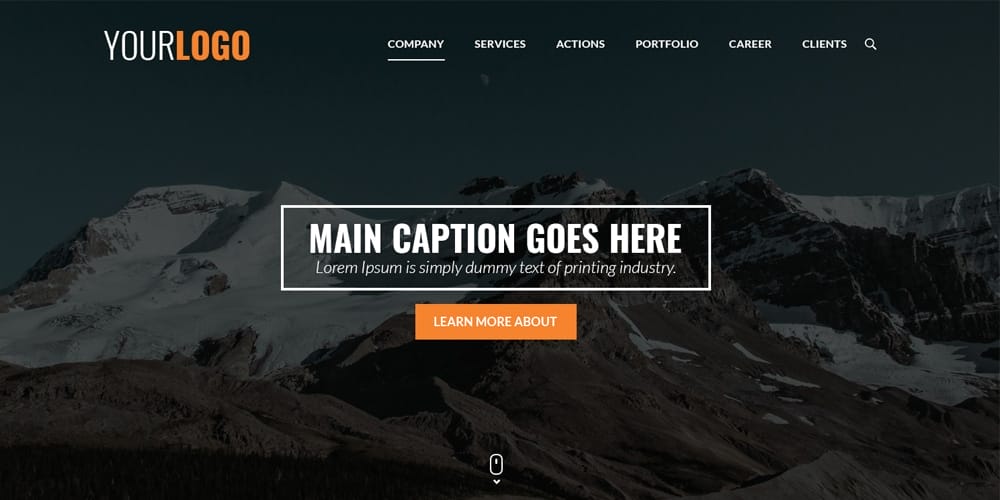 Responsive Web Template PSD