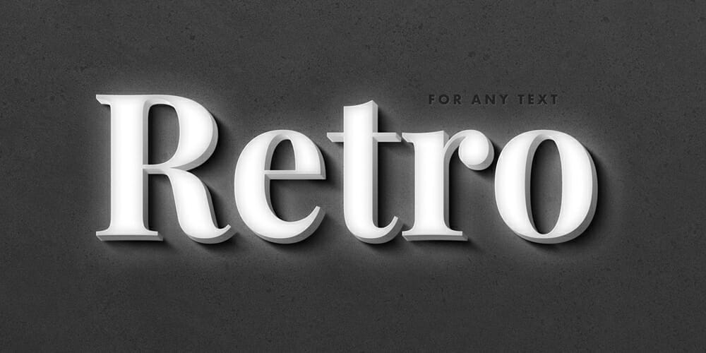 Latest Free Photoshop Text Styles & Effects 100 Retro Film Text Effect