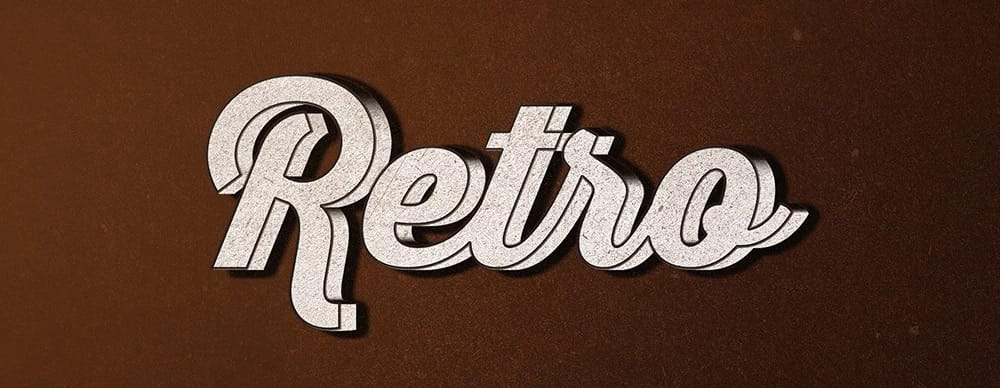 Latest Free Photoshop Text Styles & Effects 159 Retro Text Effect PSD