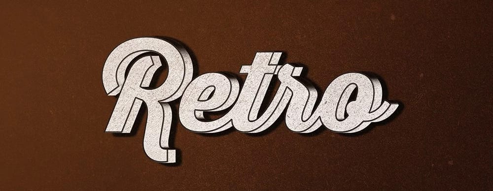 Retro Text Effect PSD