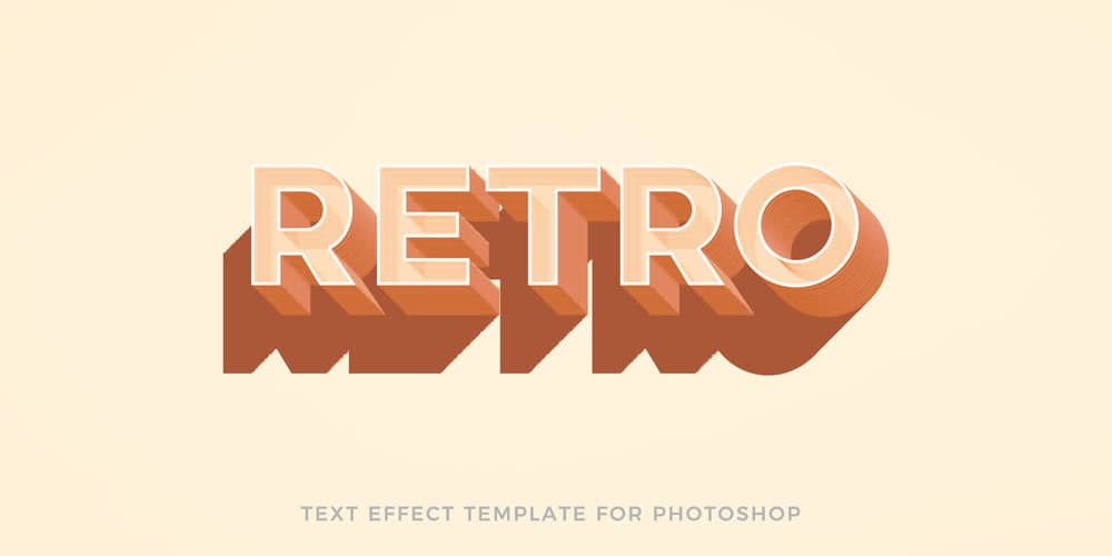 Latest Free Photoshop Text Styles & Effects 152 Retro/Vintage Text Effect PSD