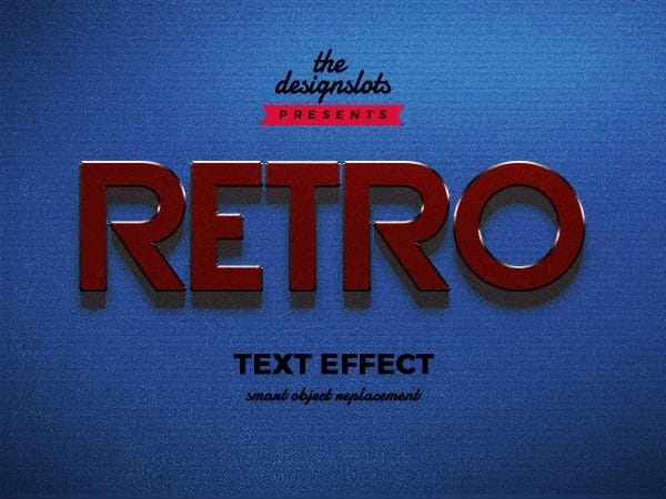 Latest Free Photoshop Text Styles & Effects 160 Retro Vintage Text Effect PSD