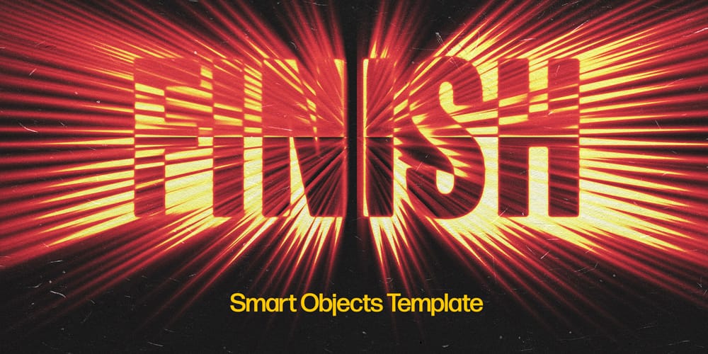 Latest Free Photoshop Text Styles & Effects 23 Rushing Light Text Effect PSD