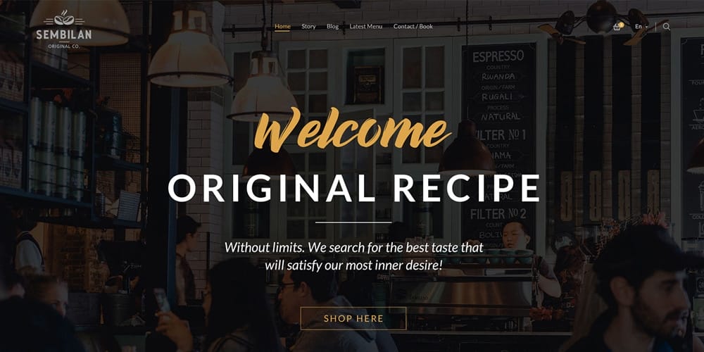 Best Free Web Templates 2023 209 Sembilan Coffeeshop Template