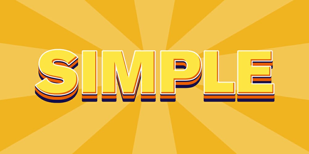 Latest Free Photoshop Text Styles & Effects 91 Simple 3D Photoshop Text Effect