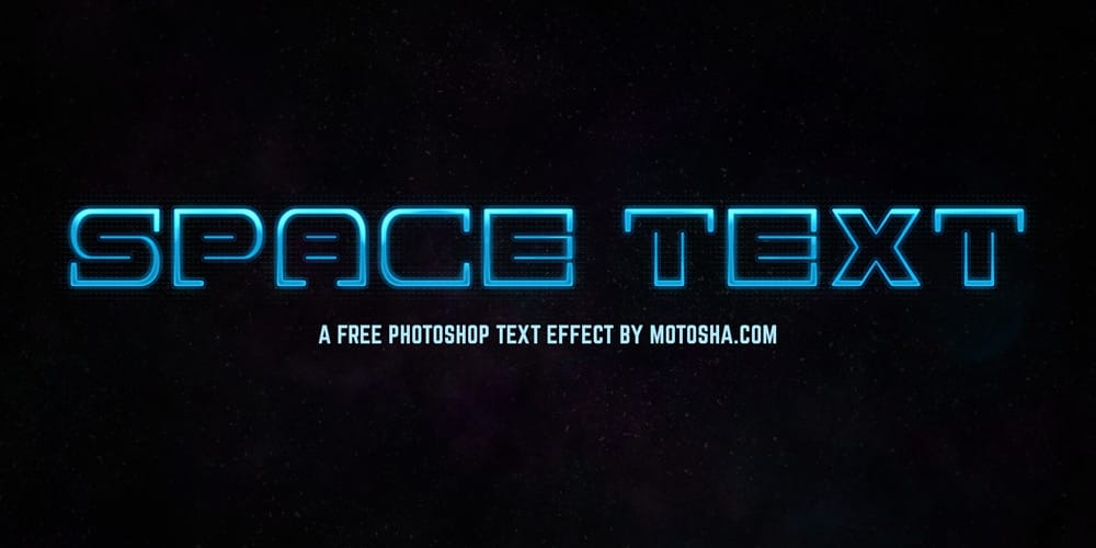 Latest Free Photoshop Text Styles & Effects 151 Space Text Effect PSD