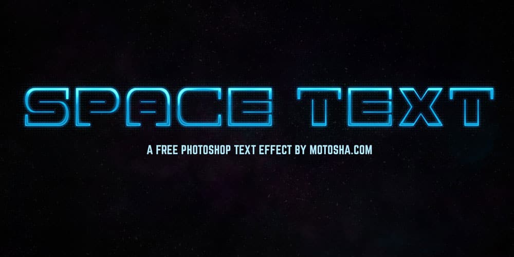 Latest Free Photoshop Text Styles & Effects 143 Space Text Effect PSD