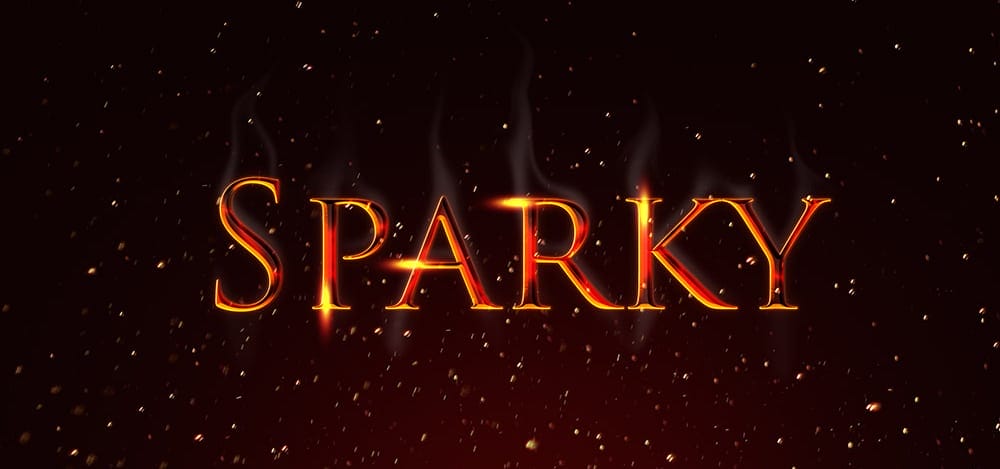 Latest Free Photoshop Text Styles & Effects 253 Sparky Text Effect PSD