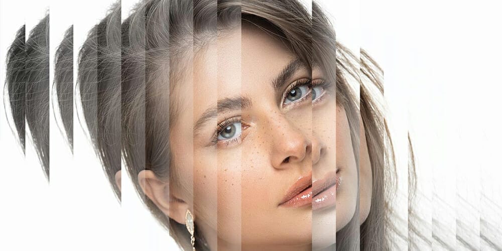 Latest Free Photoshop Actions 266 Strip Fractal Mirror Effect