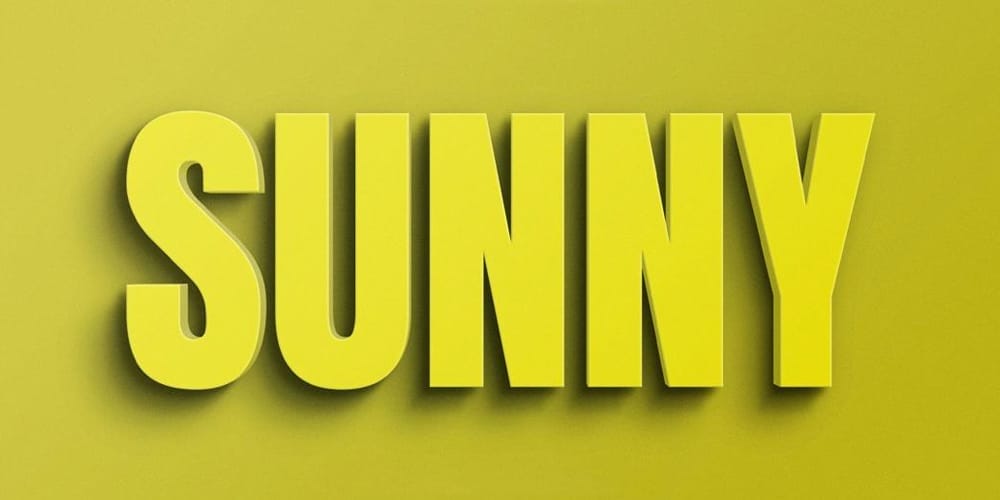 Summer Vibe Yellow Text Effect