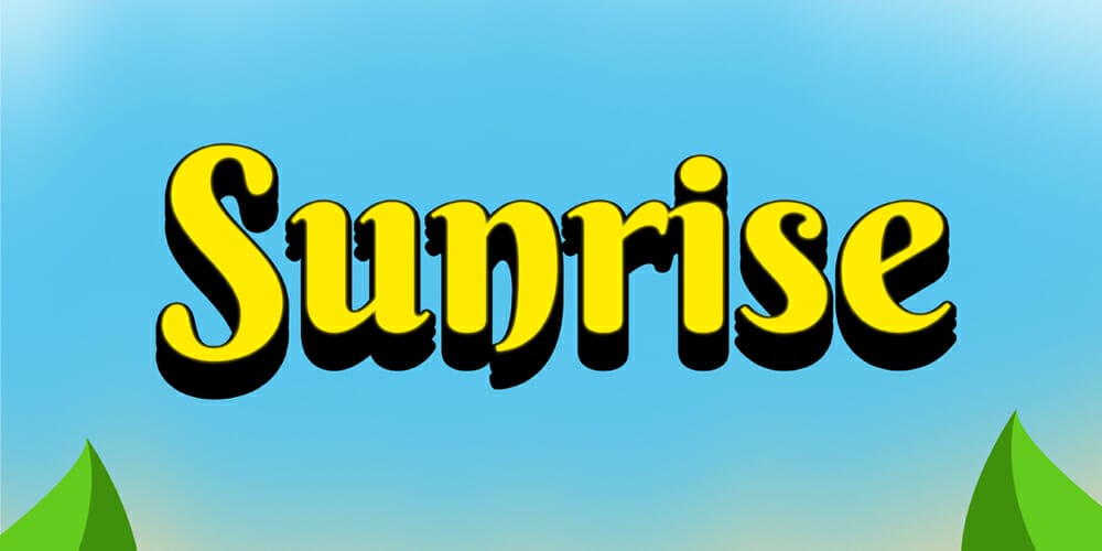 Sunrise Photoshop Text Effect