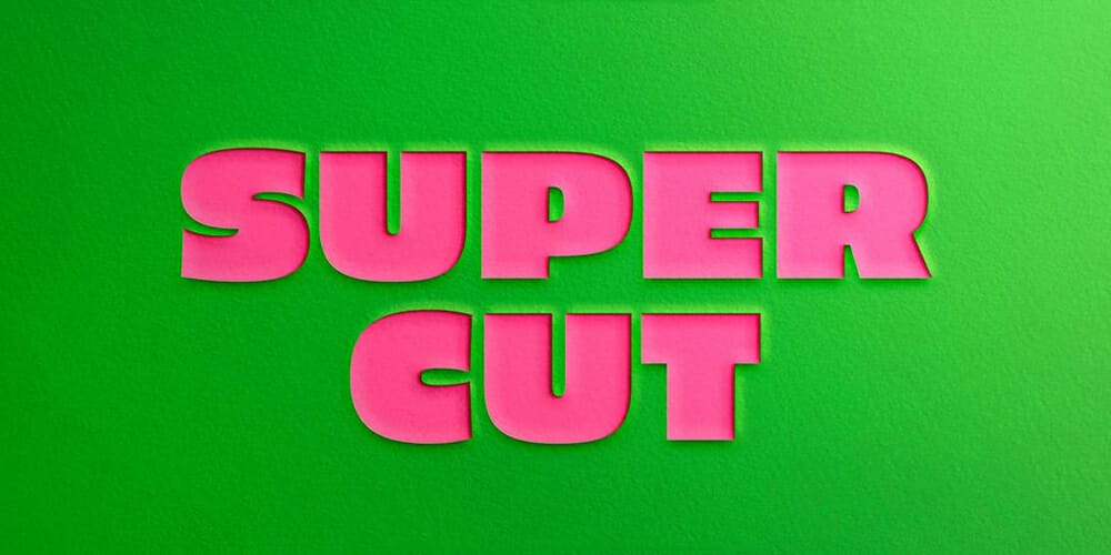 Super Paper Cut Out Text Effect