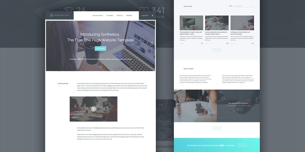 Best Free Web Templates 2023 287 Synthetica