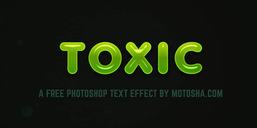 Latest Free Photoshop Text Styles & Effects 146 Toxic Text Effect PSD