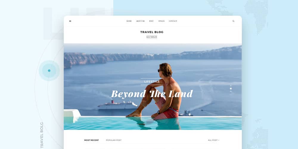 Best Free Web Templates 2023 183 Travel Blog Template