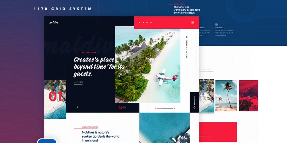 Travel Home Page PSD