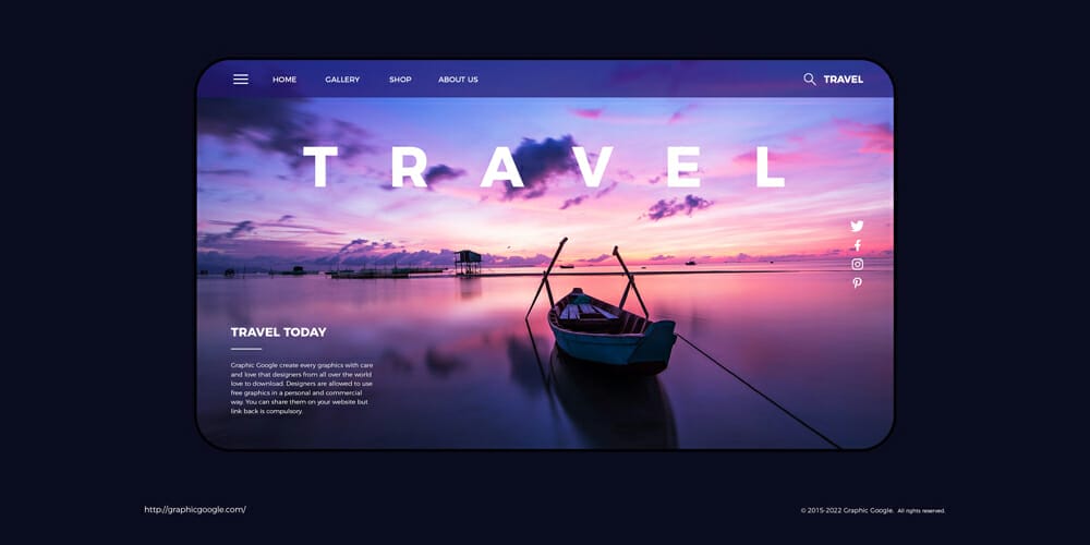 Best Free Web Templates 2023 181 Travel Landing Page UI PSD