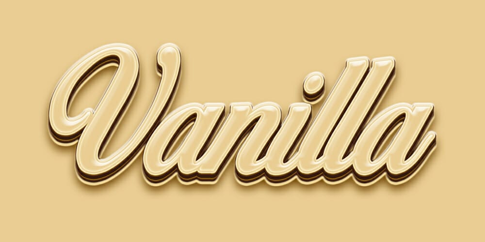 Vanilla Photoshop Text Effect