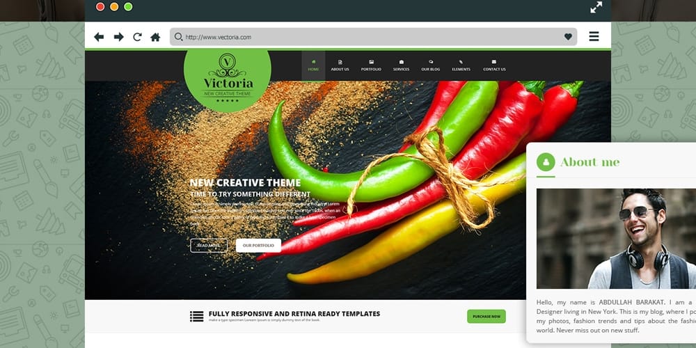 Victoria Free Web Template PSD